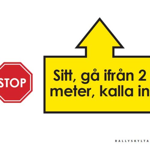 Enstaka valfria rallylydnadsskyltar Fortsättningsklass - A4