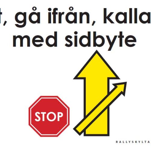 Enstaka valfria rallylydnadsskyltar Avancerad klass - A4